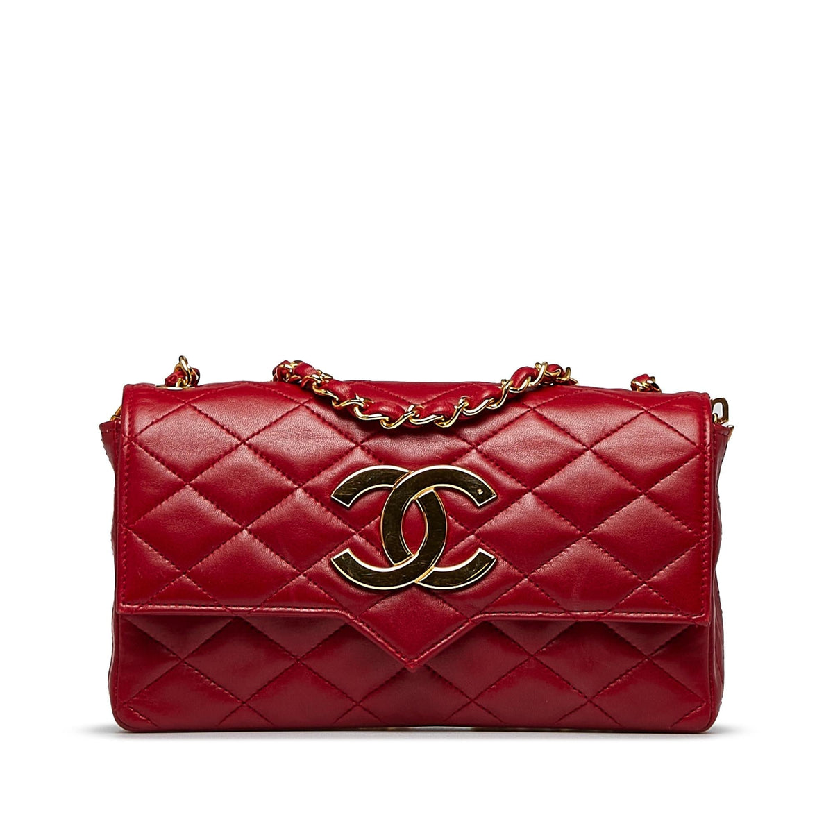 Chanel Small XL Quilted Lambskin Single Flap (SHG-0S1d5w)
