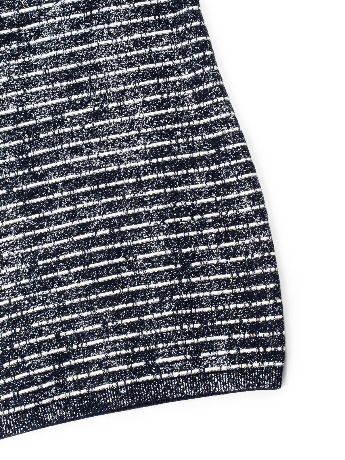 Chanel Sparkly Knit CC Logo Dress Black White