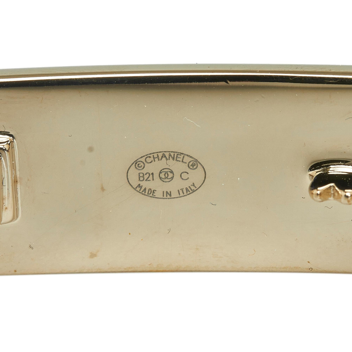 Chanel Strass Logo Barrette (SHG-yLmGLa)