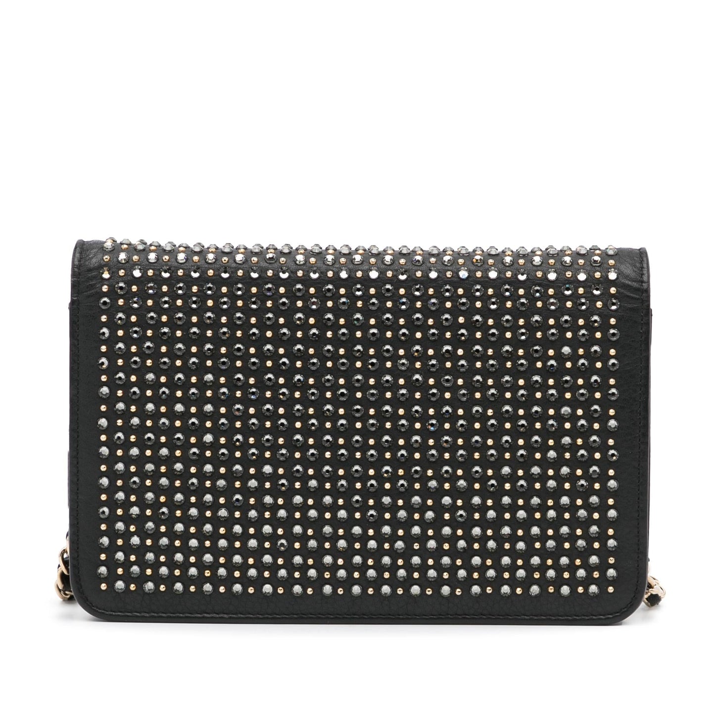 Chanel Studded Leather Wallet on Chain (SHG-qg3FG9)