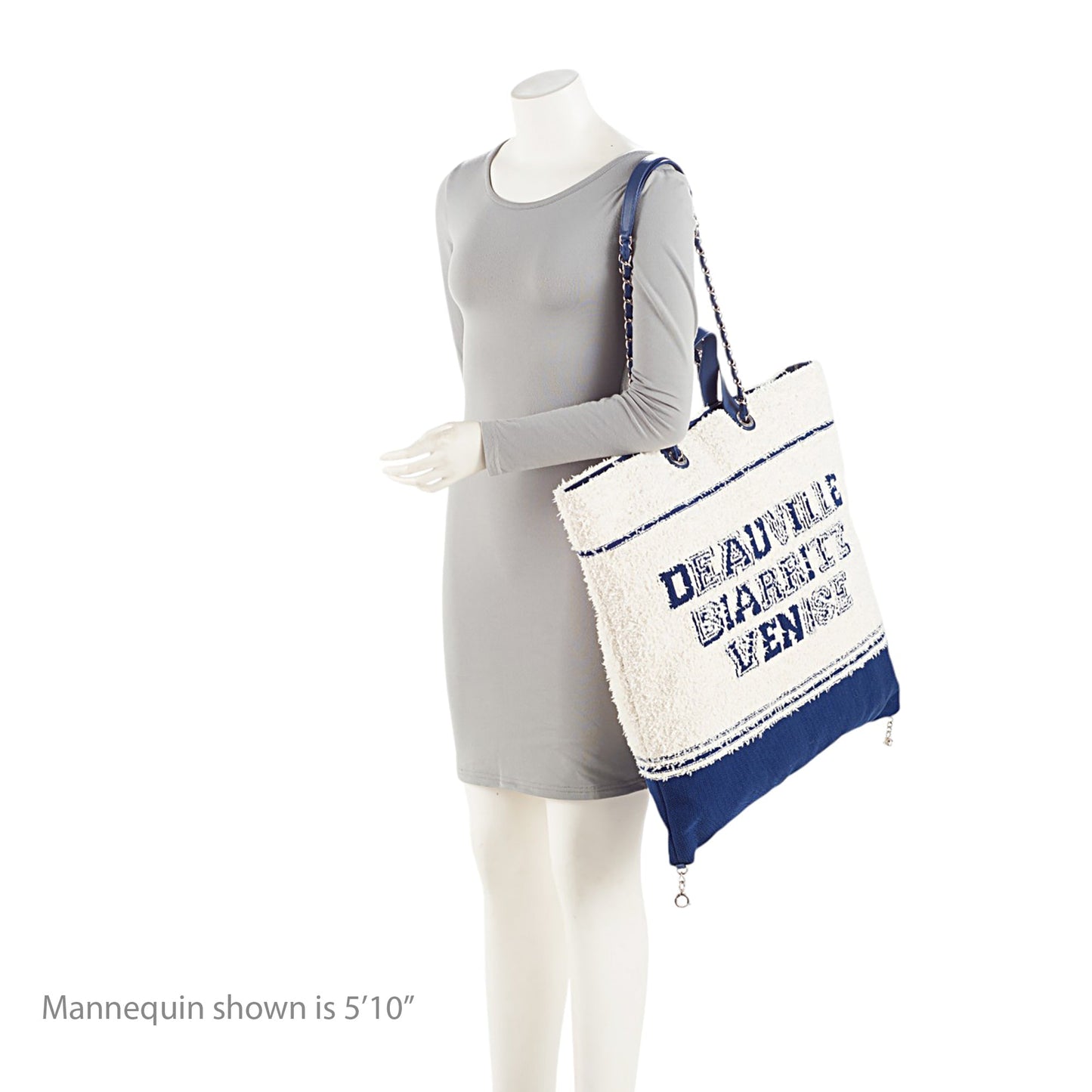 Chanel Terry Cloth Deauville BIarritz Tote (SHF-Ehg7Ex)