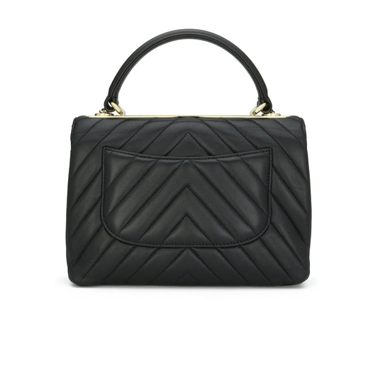 Chanel Trendy CC Chevron Small Black Lambskin Light Gold Hardware 2019