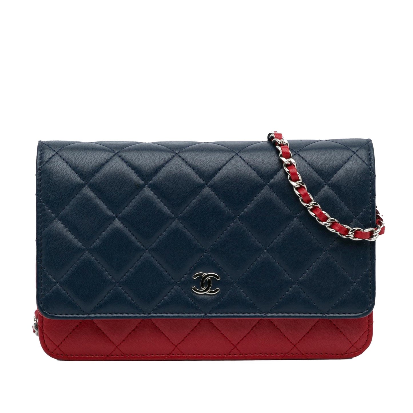 Chanel Tricolor CC Wallet on Chain