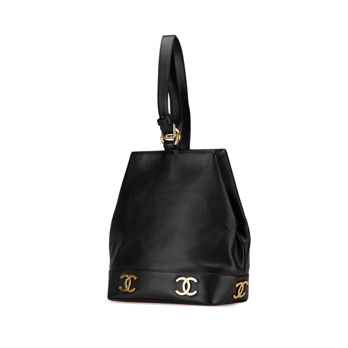 Chanel Triple CC Caviar Bucket (SHG-uce6qb)