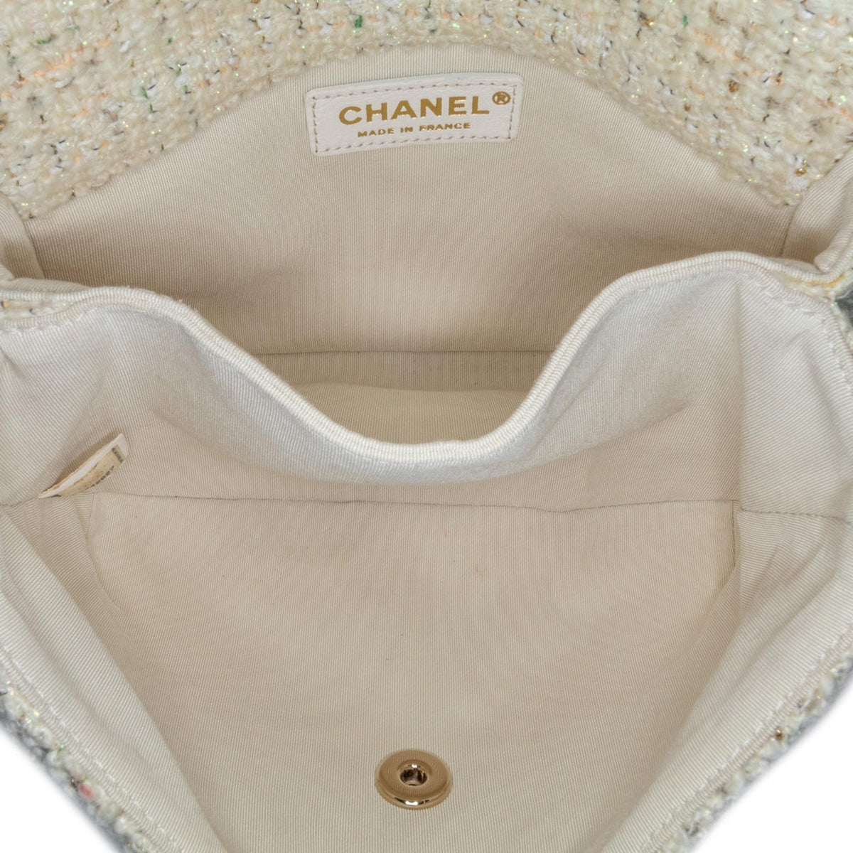 Chanel Tweed Knock on Wood Satchel (SHG-DWJ6lD)