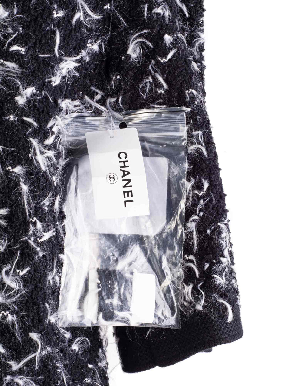Chanel Tweed Mini Dress Black White