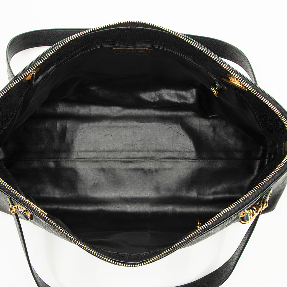 Chanel Vintage Caviar Leather CC Chain Tote - FINAL SALE (SHF-17174)