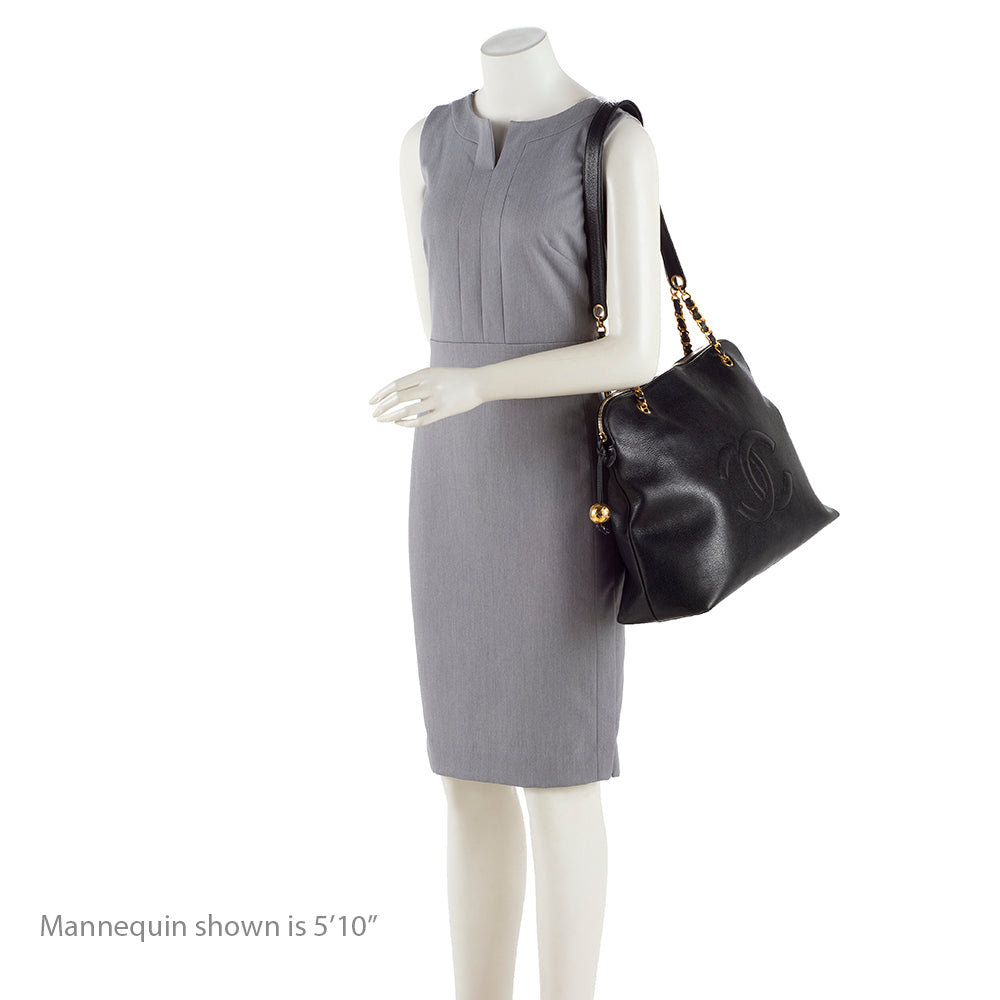 Chanel Vintage Caviar Leather CC Chain Tote - FINAL SALE (SHF-17174)