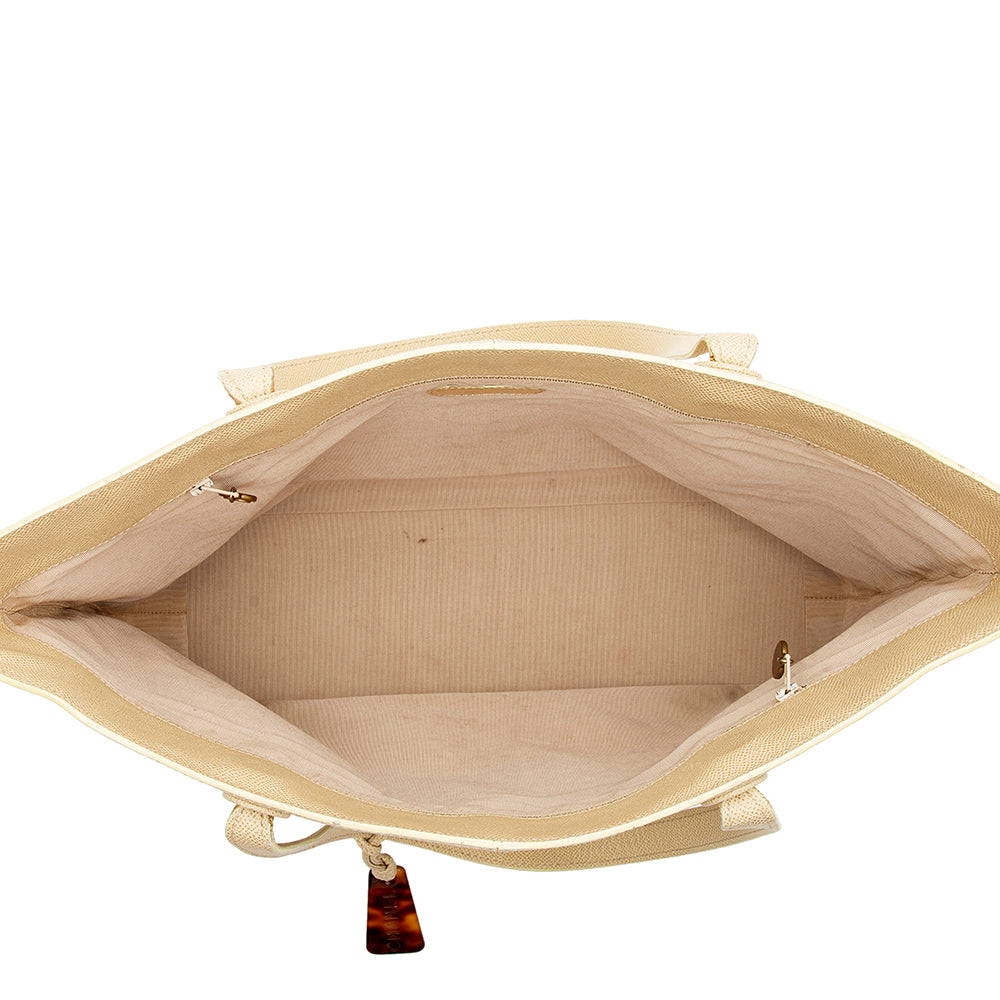 Chanel Vintage Grained Leather Charm Tote (SHF-13103)