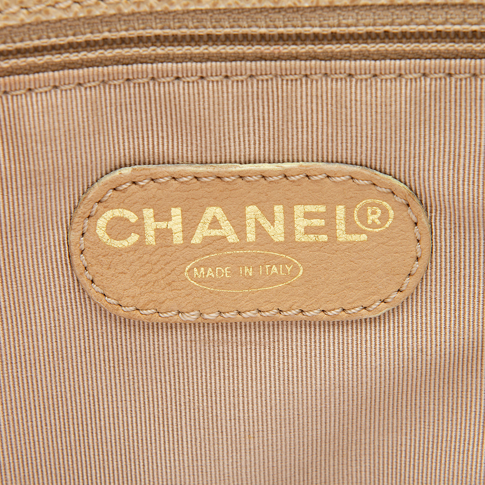 Chanel Vintage Grained Leather Charm Tote (SHF-13103)
