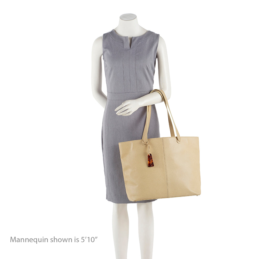 Chanel Vintage Grained Leather Charm Tote (SHF-13103)