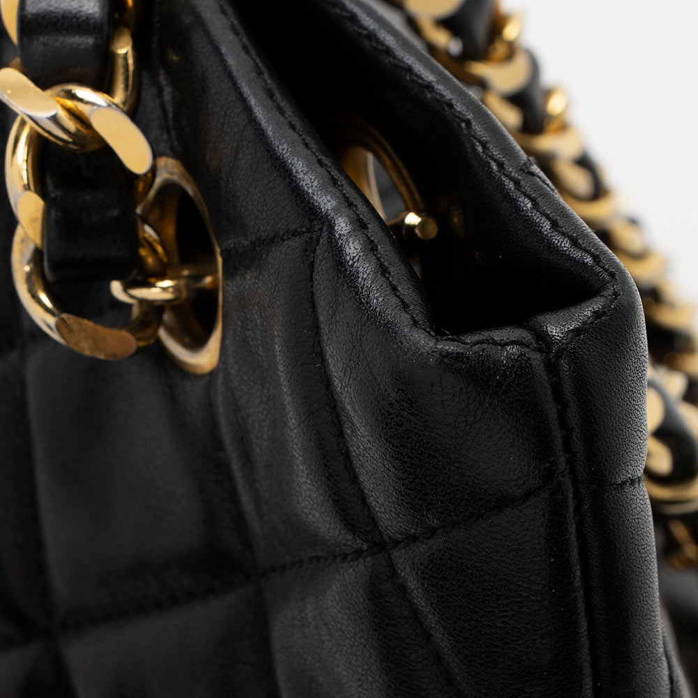 Chanel Vintage Lambskin Chain CC Tote (SHF-15054)