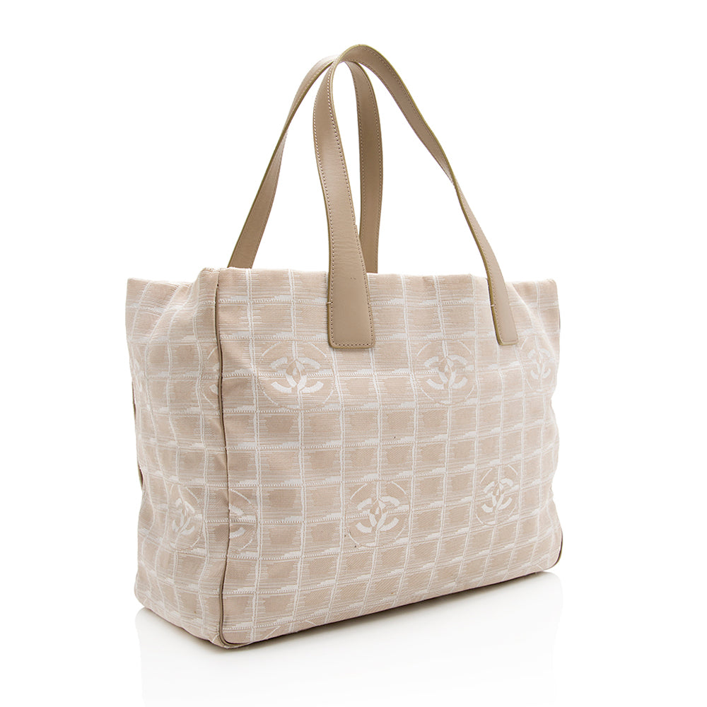 Chanel Vintage Nylon Travel Line Large Tote (SHF-20979)