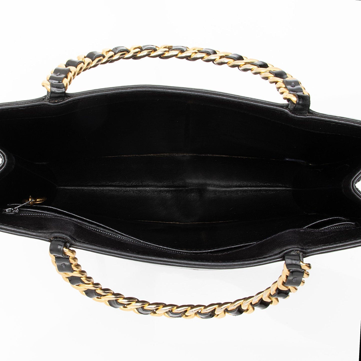 Chanel Vintage Patent Leather Chain Handle Tote (SHF-GLm7W1)