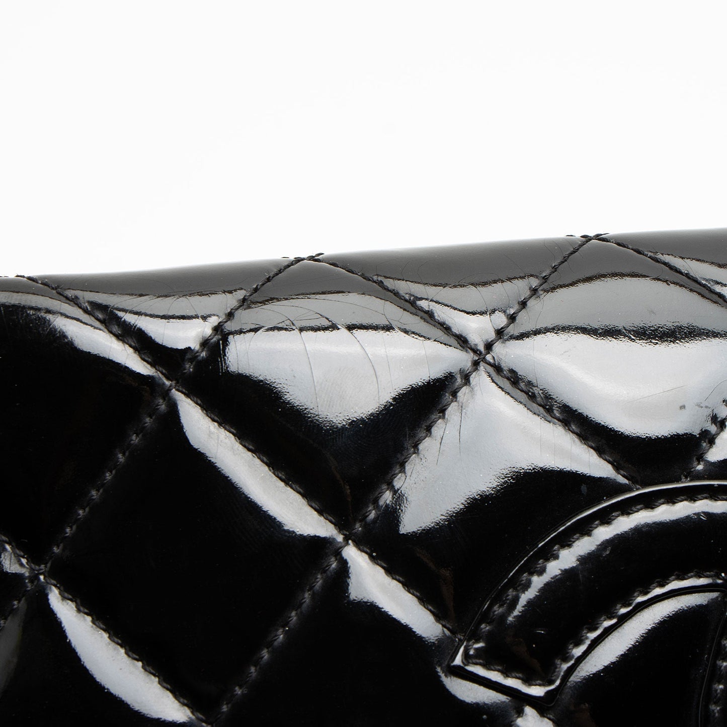 Chanel Vintage Patent Leather Timeless CC Petite Tote (SHF-Up924x)