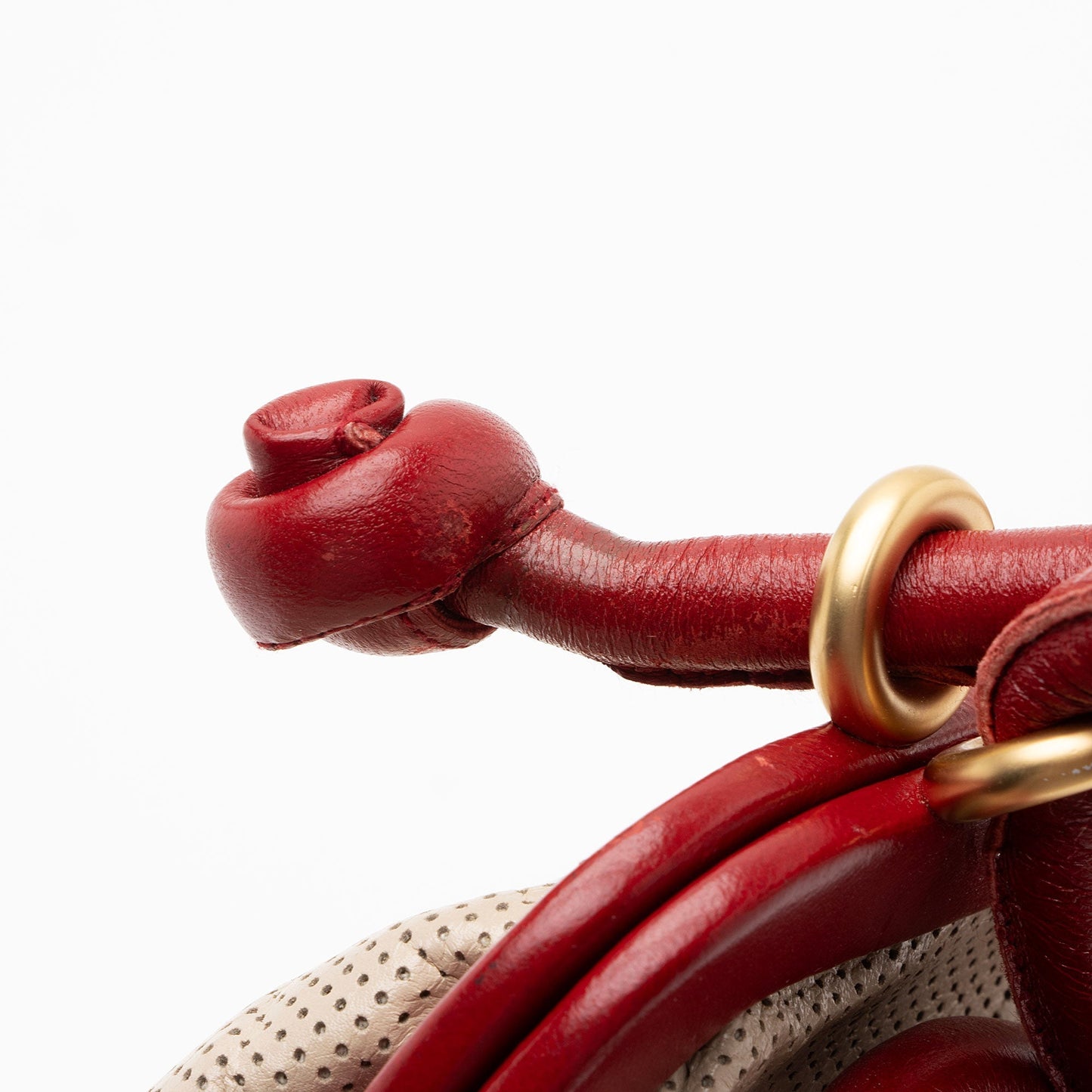 Chanel Vintage Perforated Leather Kiss Lock Shoulder Bag (SHF-TBMbgs)