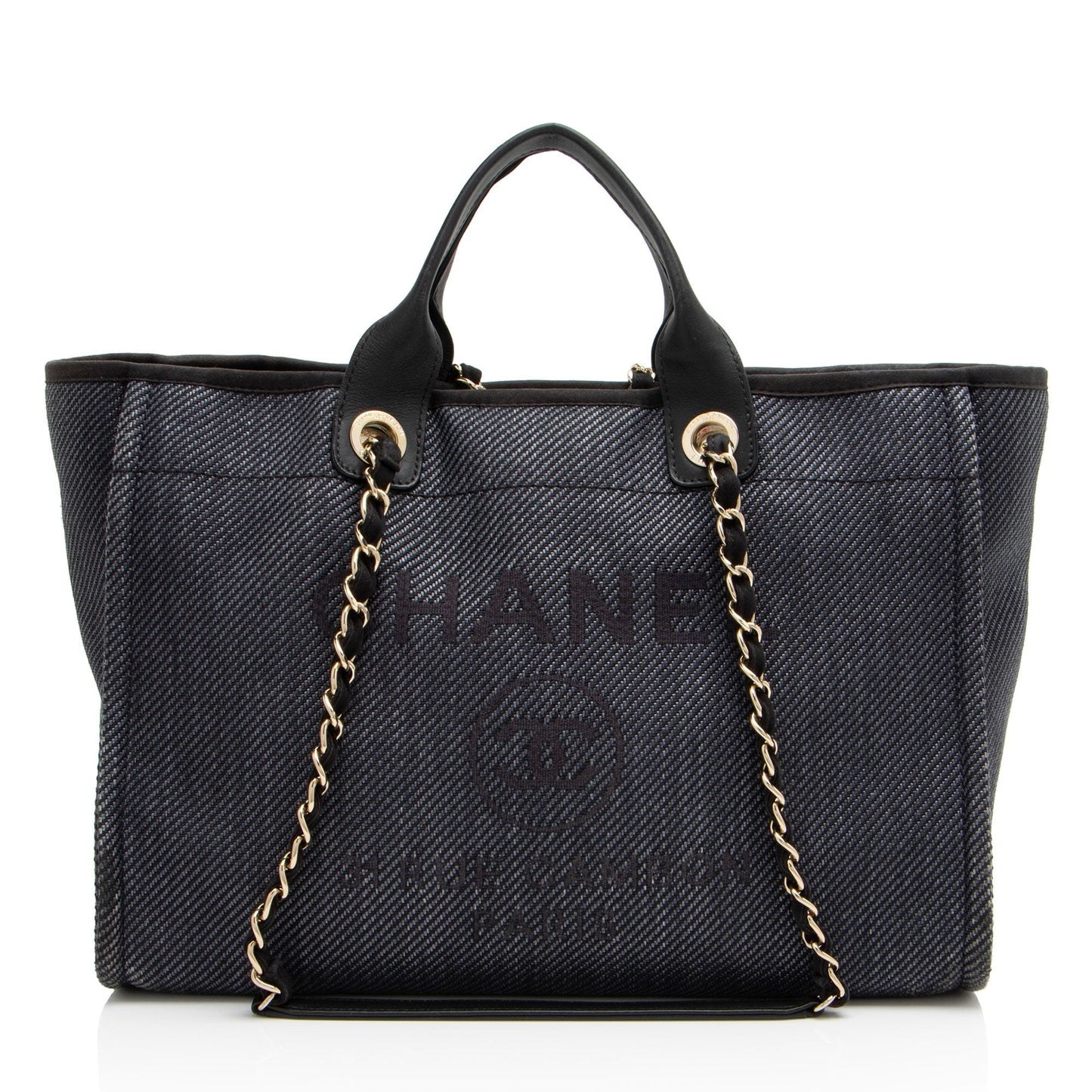 Chanel Woven Straw Deauville Medium Tote (SHF-T0ZZuv)