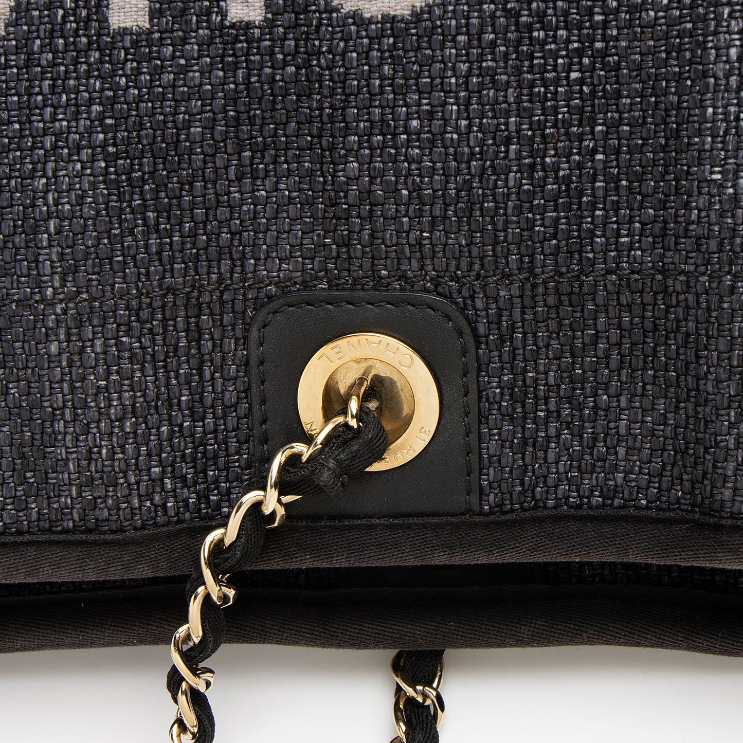 Chanel Woven Straw Deauville Small Tote (SHF-w0hRel)