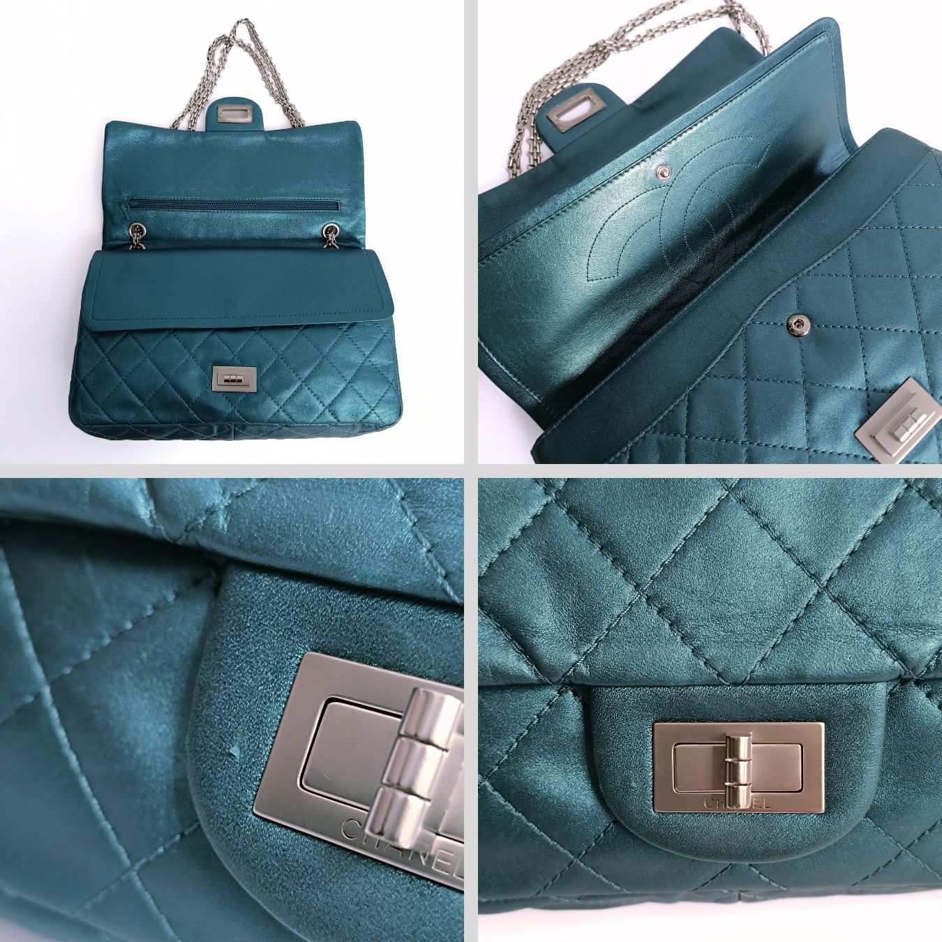 CHANEL shoulder bag 2.55 Dekamatrasse 30 Large double flap