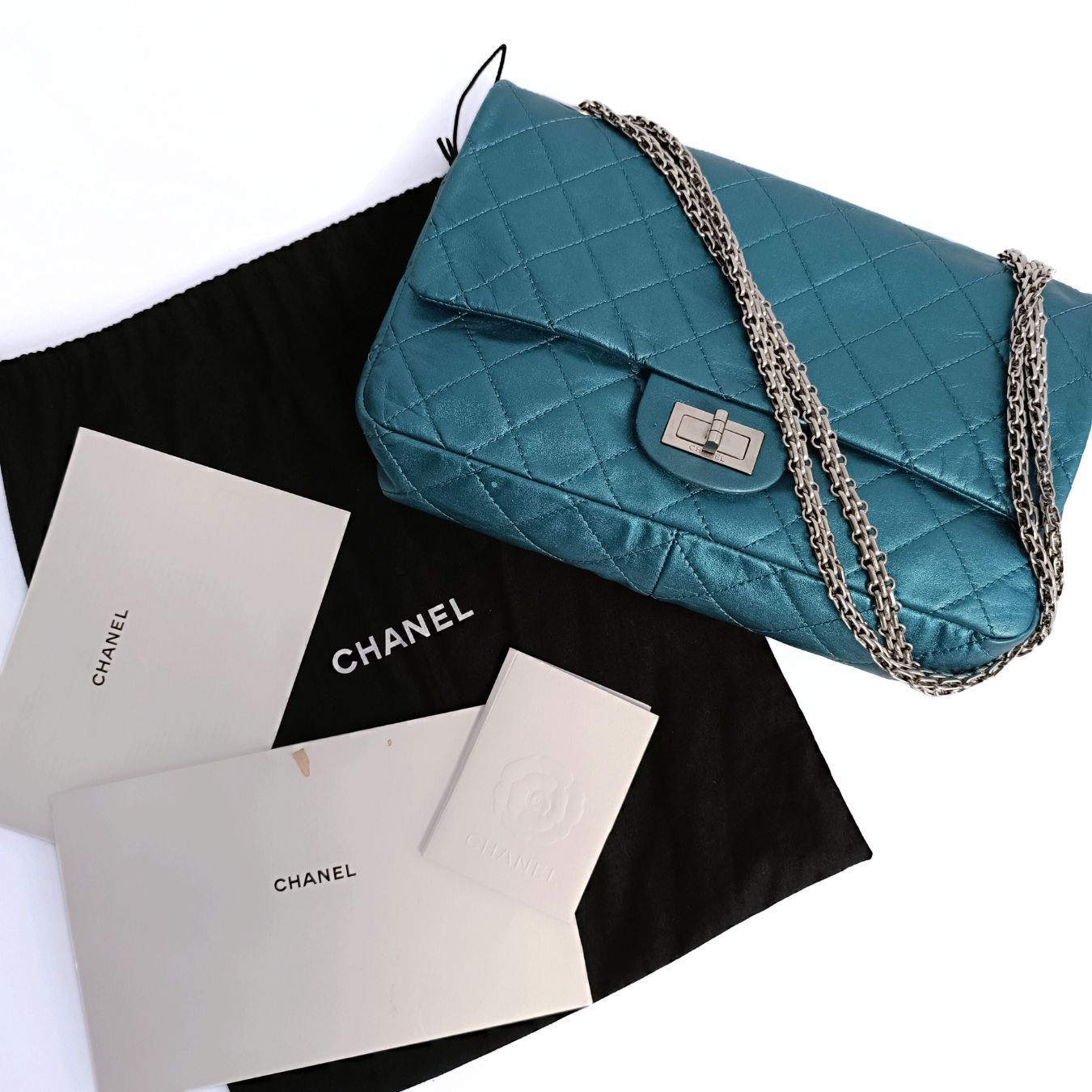 CHANEL shoulder bag 2.55 Dekamatrasse 30 Large double flap