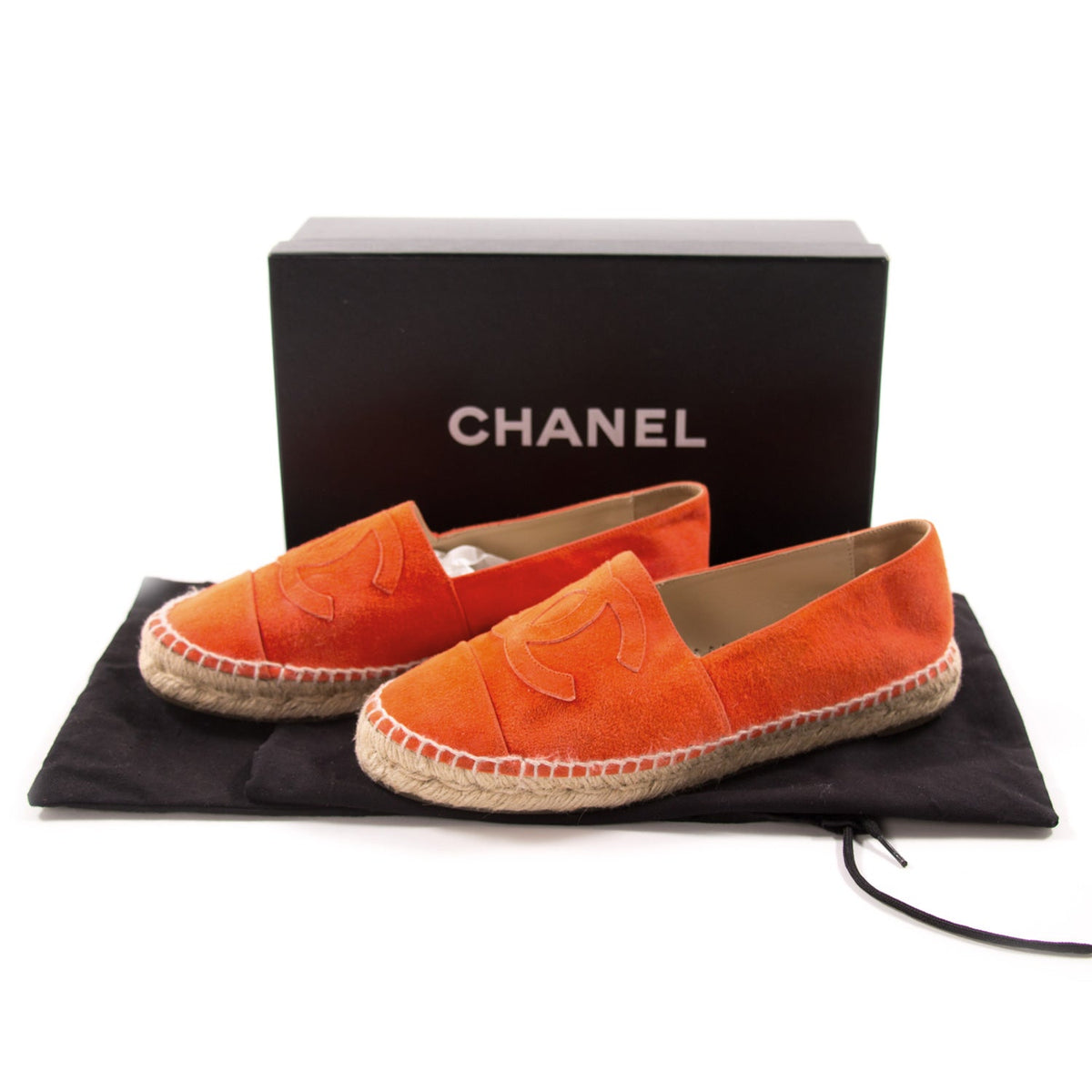 Chanel Red Suede Espadrilles Flat