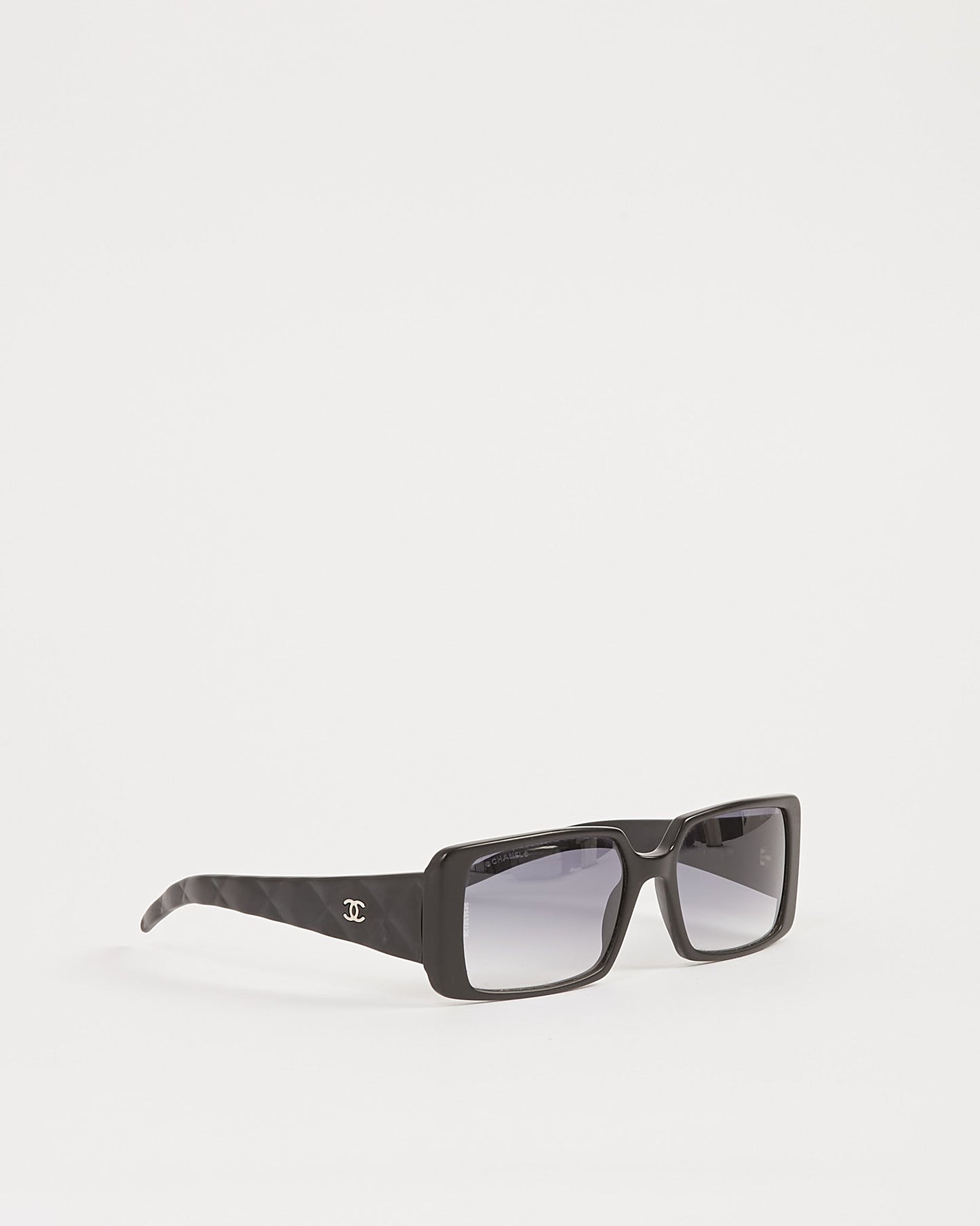 Chanel Black Quilted Rectangular 5045 Sunglasses