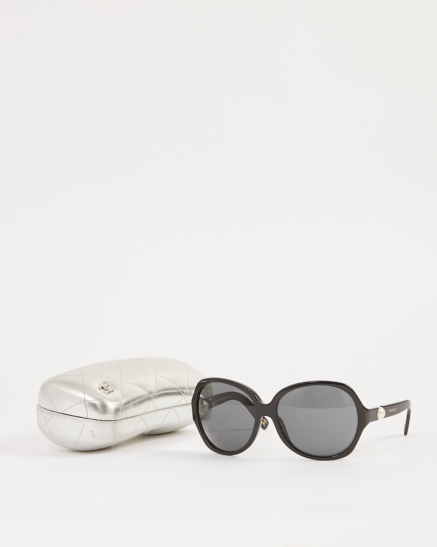 Chanel Black Rounded Pearl Accent 5141-H Sunglasses