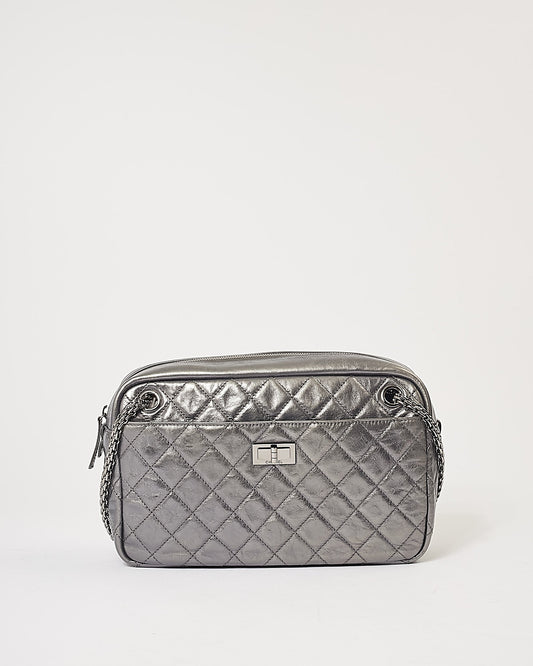 Chanel Dark Silver Leather Large Reissue Camera bag