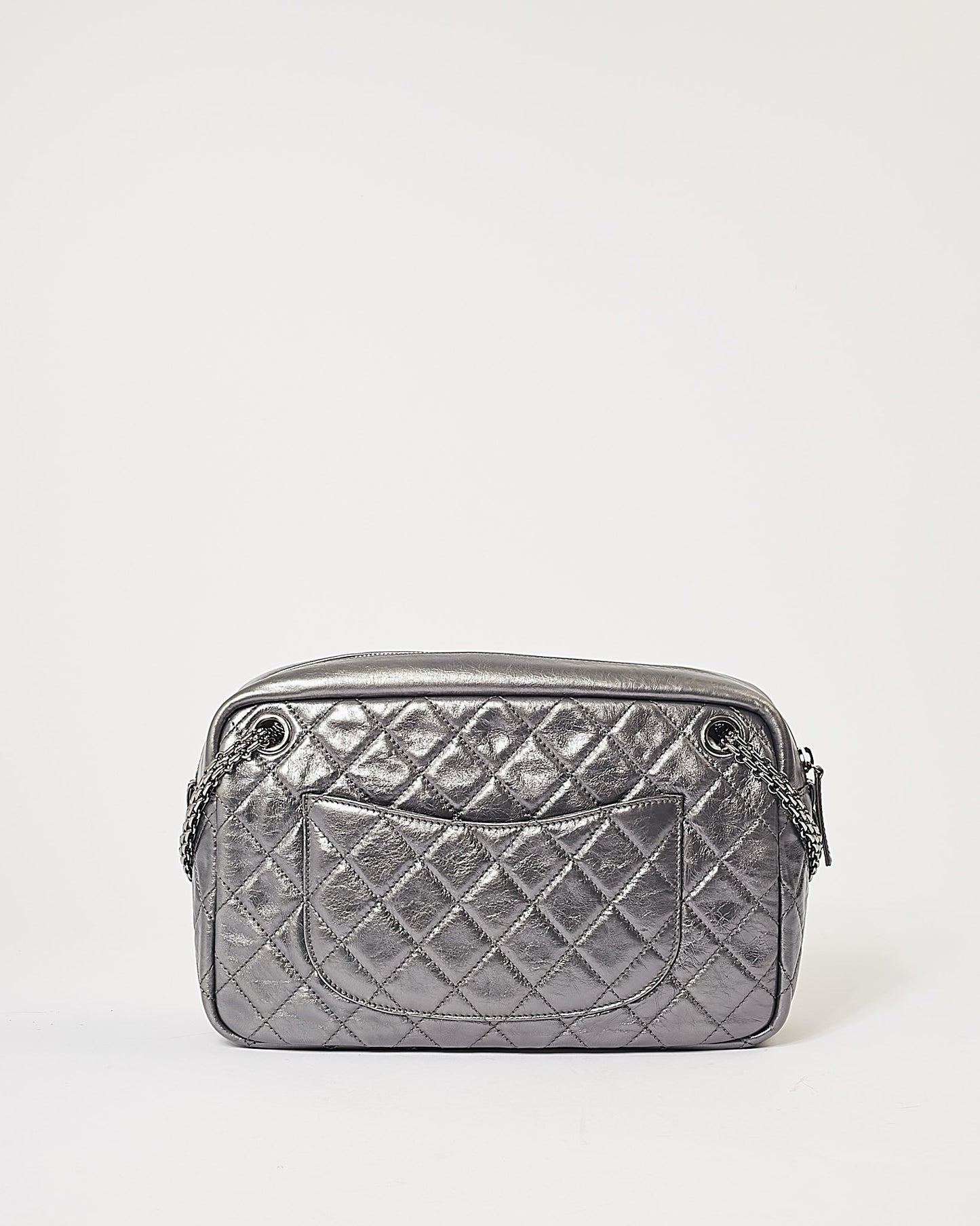 Chanel Dark Silver Leather Large Reissue Camera bag