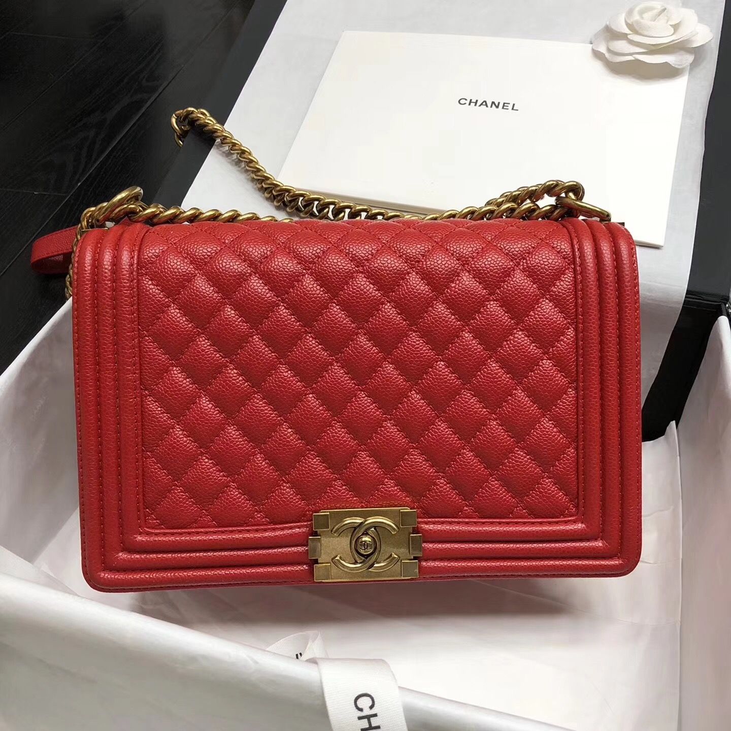 Chanel Boy Small Flap Wallet Black