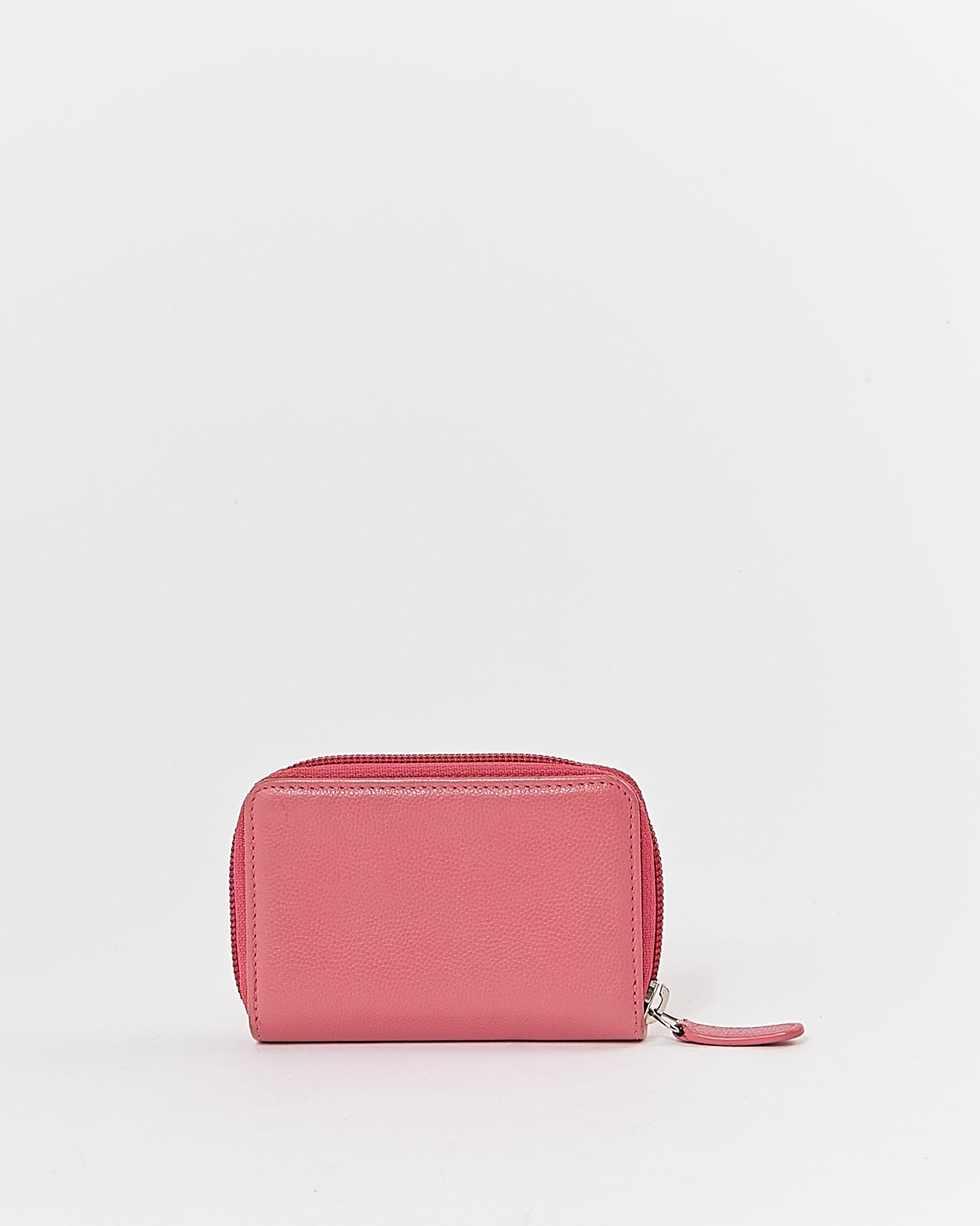 Chanel Pink Caviar Interlocking CC Zippy Wallet