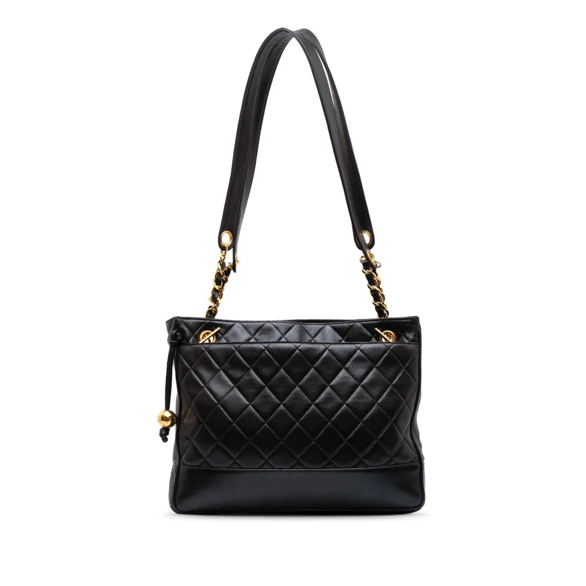 CHANEL CC QUILTED LAMBSKIN LEATHER SHOULDER BAG