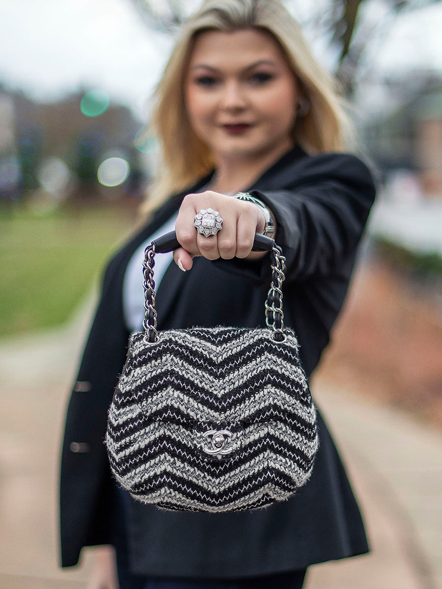 Chanel Tweed Flap Handbag