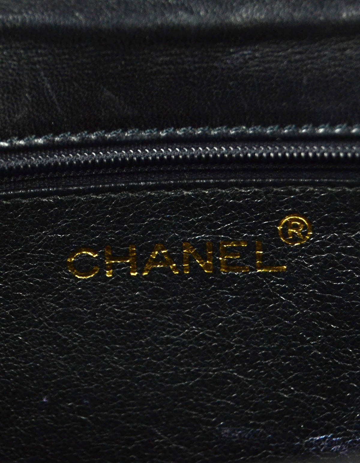 Chanel Vintage Black Lambskin Leather CC Stitched Mini Bag