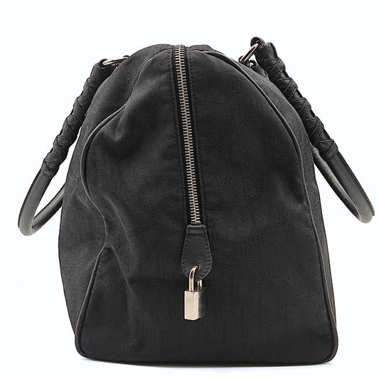 DIOR Dior Christian Dior monogram black canvas travel bag