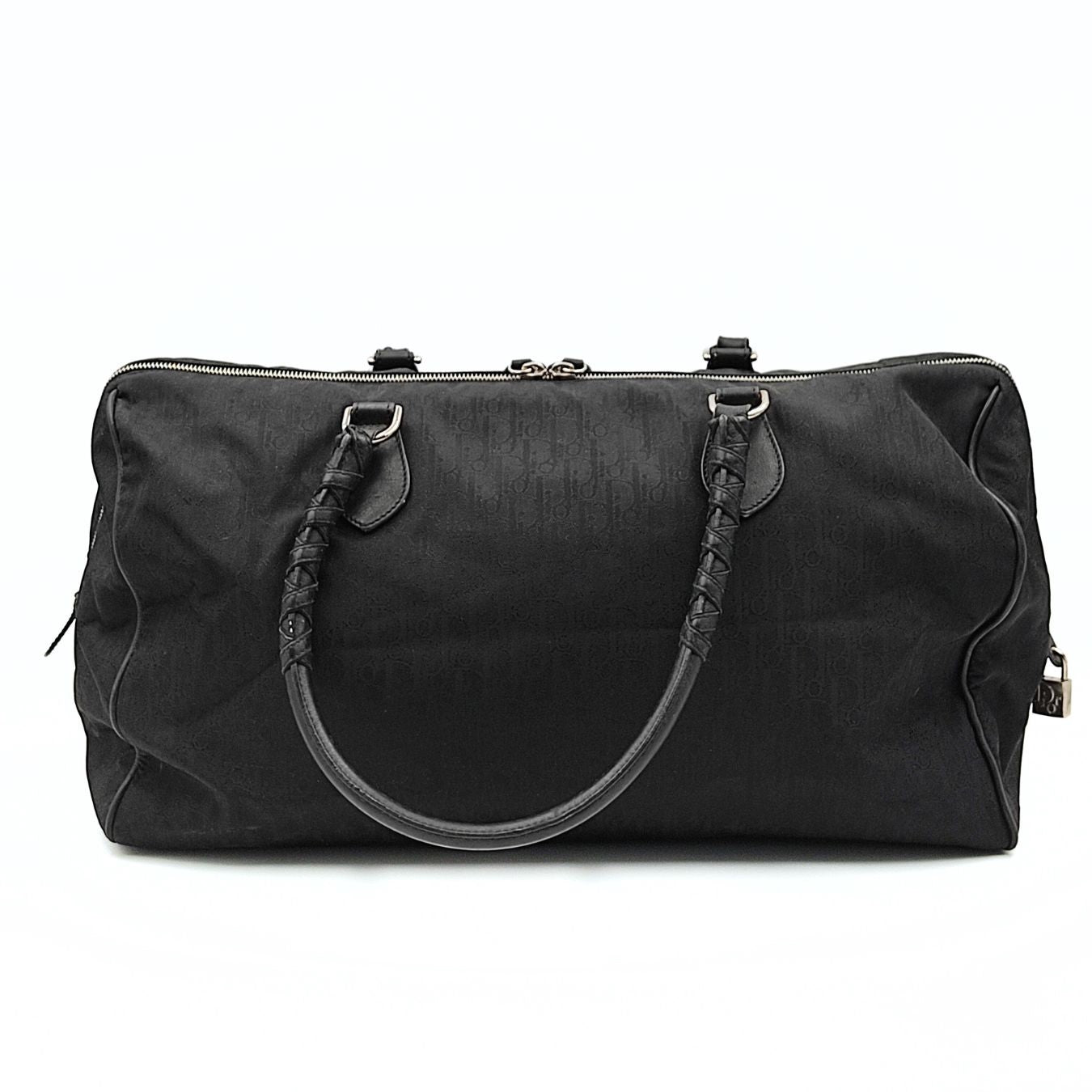 DIOR Dior Christian Dior monogram black canvas travel bag