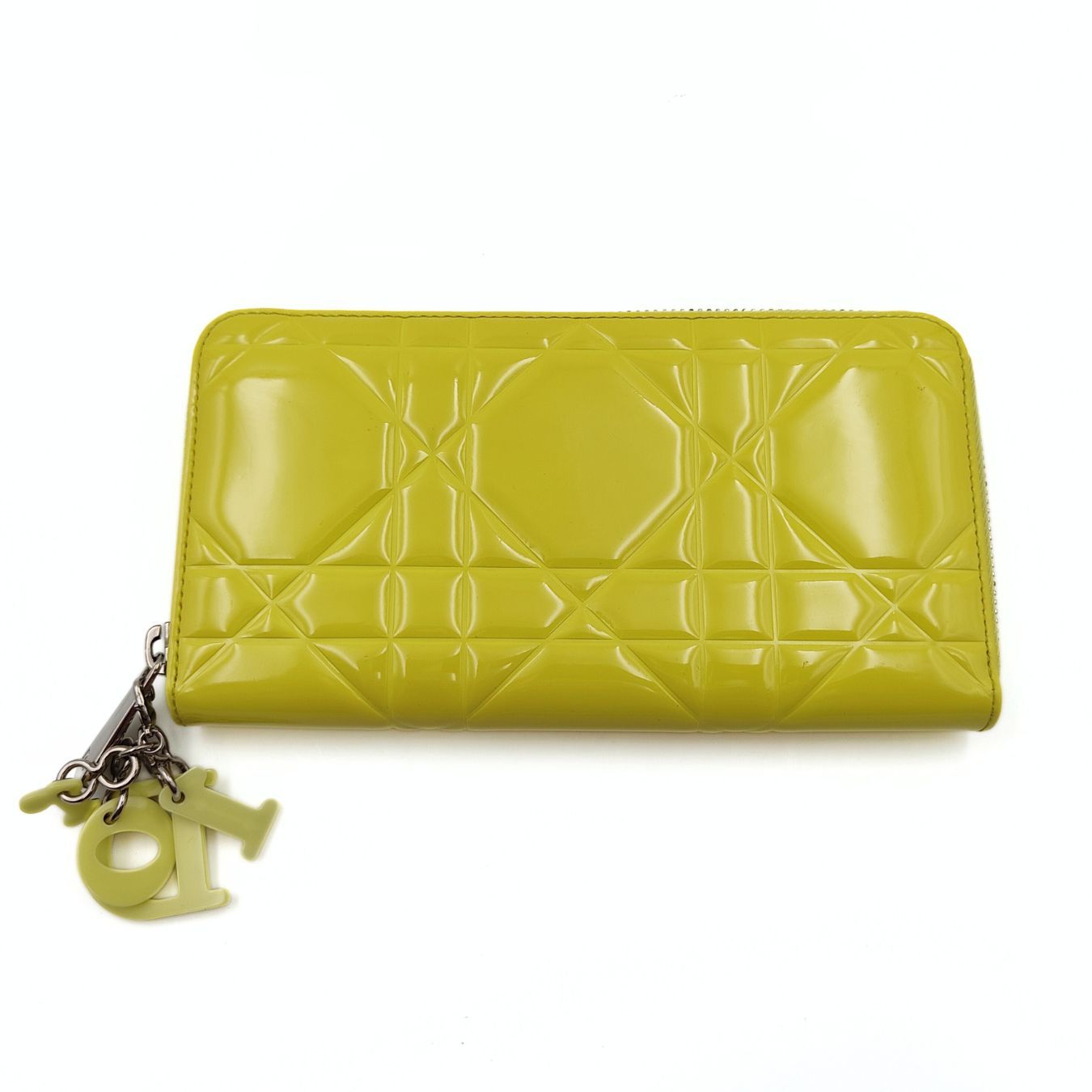 DIOR Dior Christian Dior Lady Dior wallet in yellow patent leather