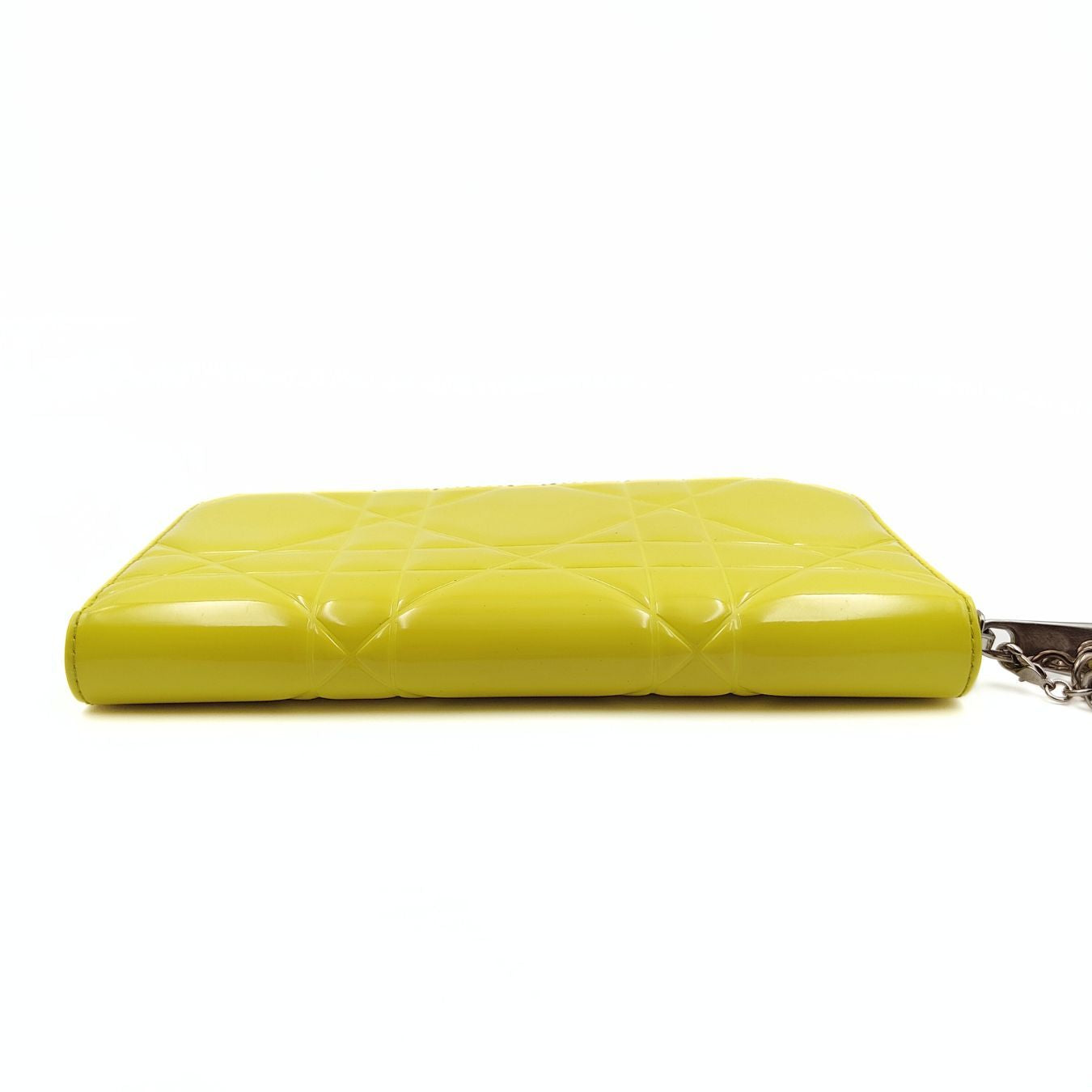 DIOR Dior Christian Dior Lady Dior wallet in yellow patent leather
