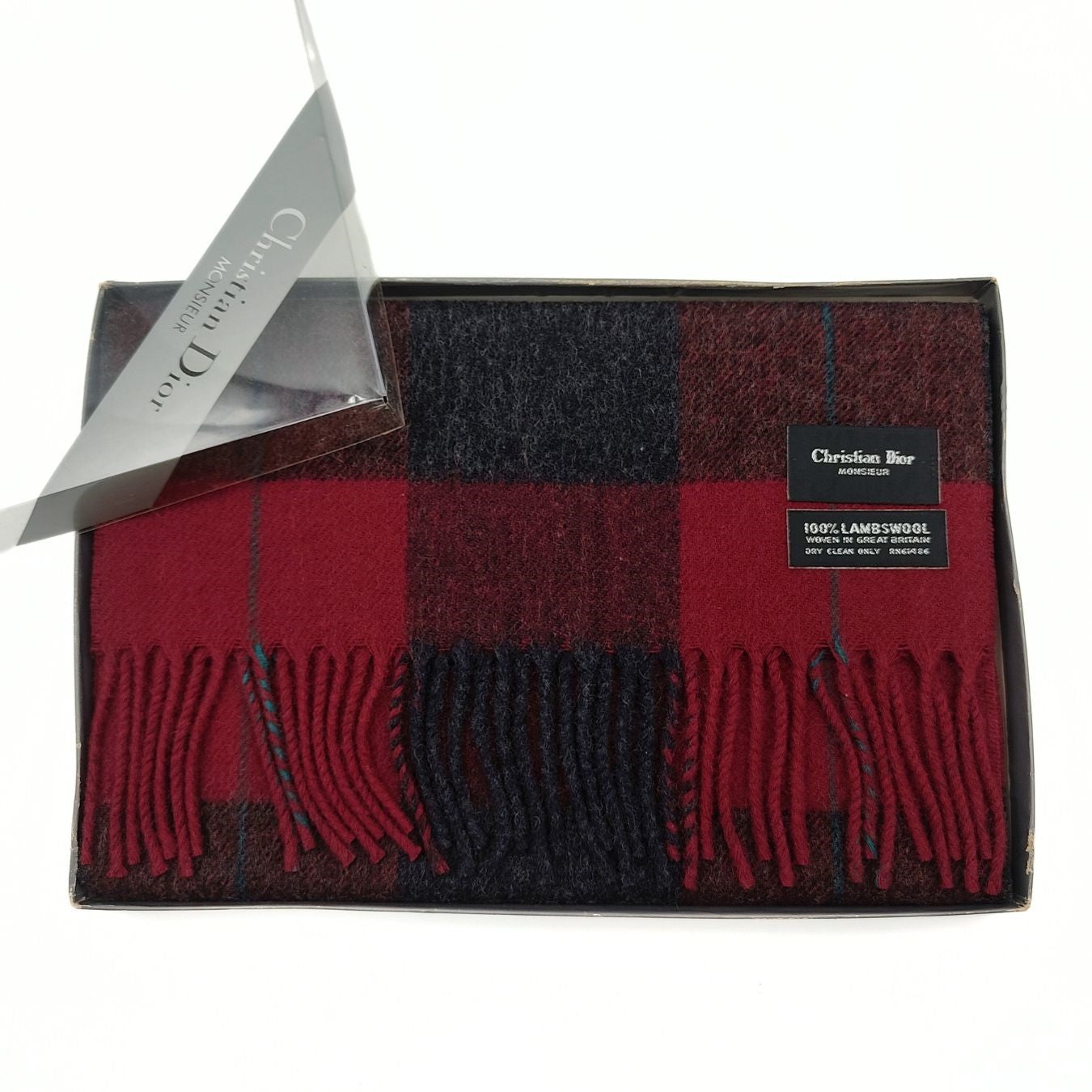 DIOR Christian men's scarf in pure wool - new