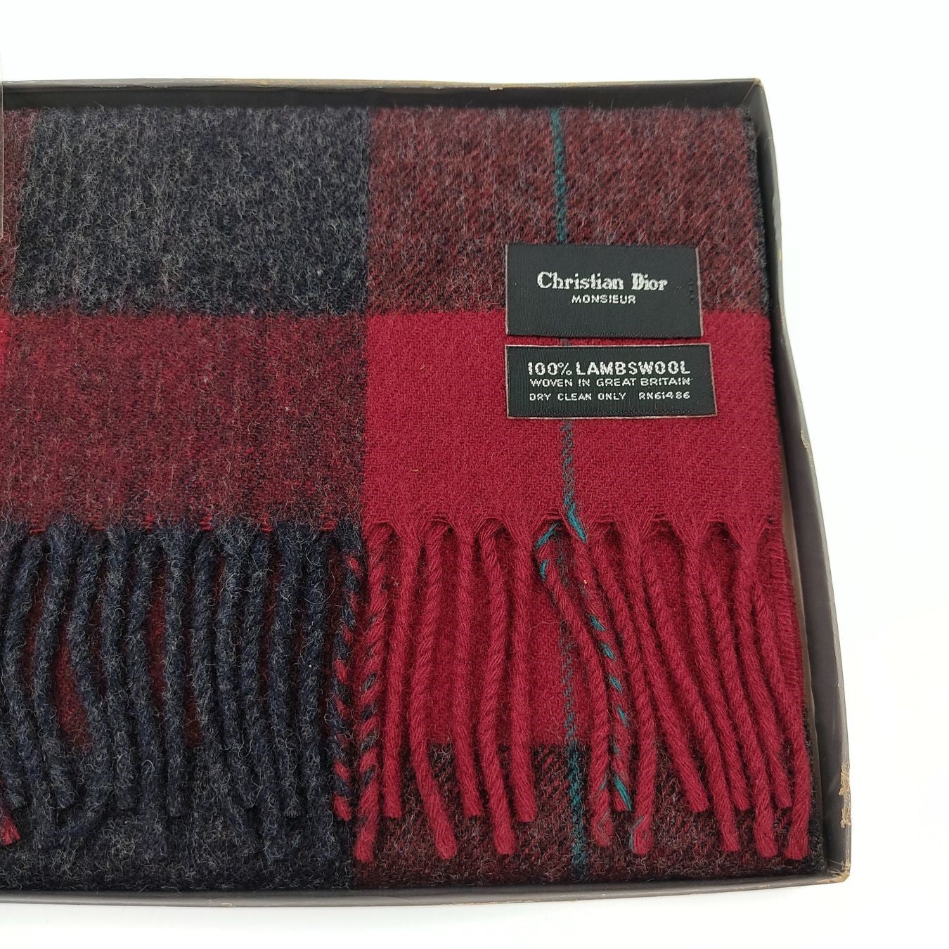 DIOR Christian men's scarf in pure wool - new