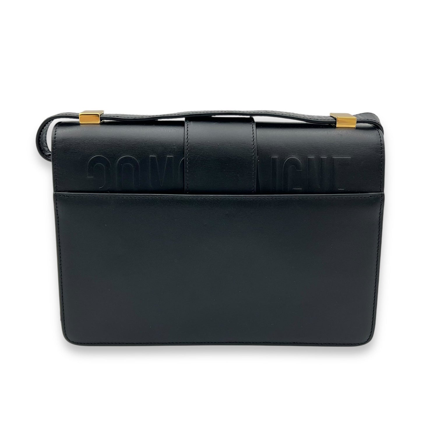 30 Montaigne Shoulder Bag Black in Calfskin, Gold hardware