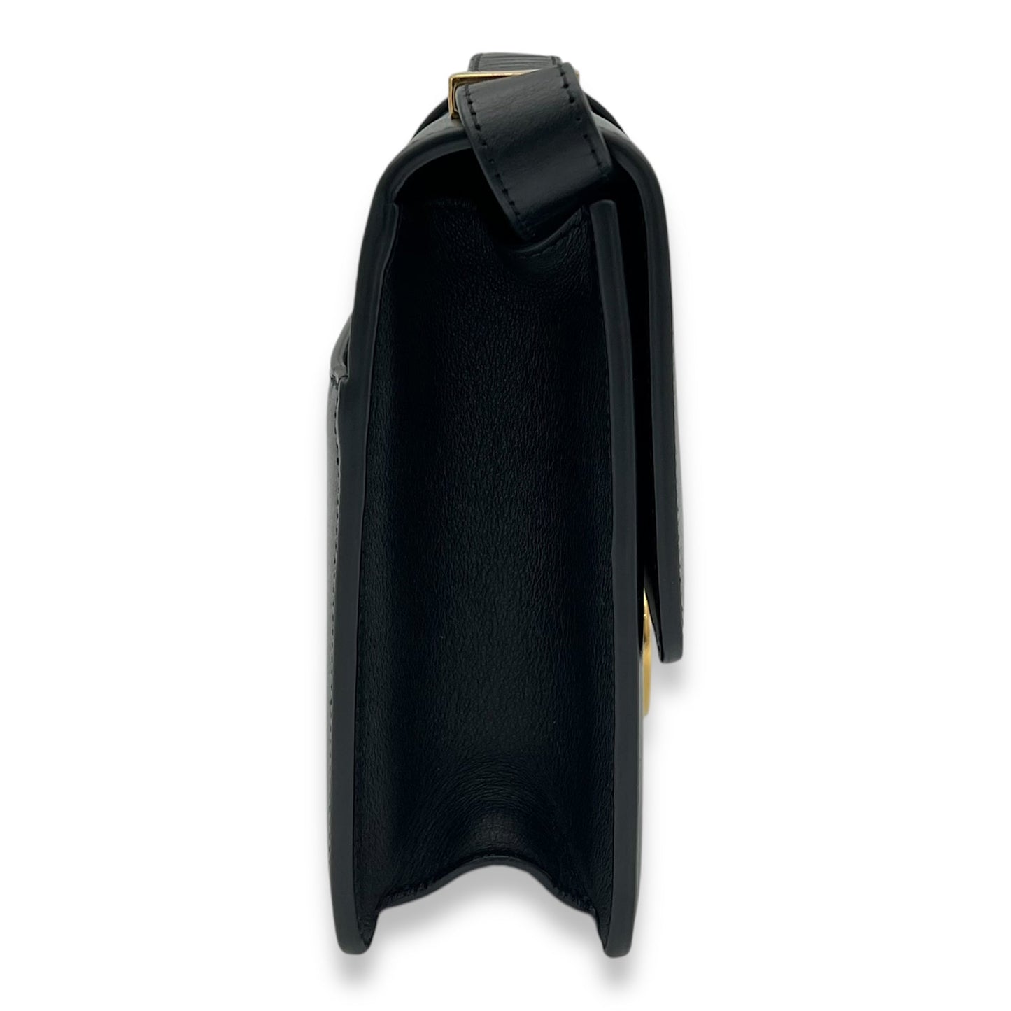30 Montaigne Shoulder Bag Black in Calfskin, Gold hardware