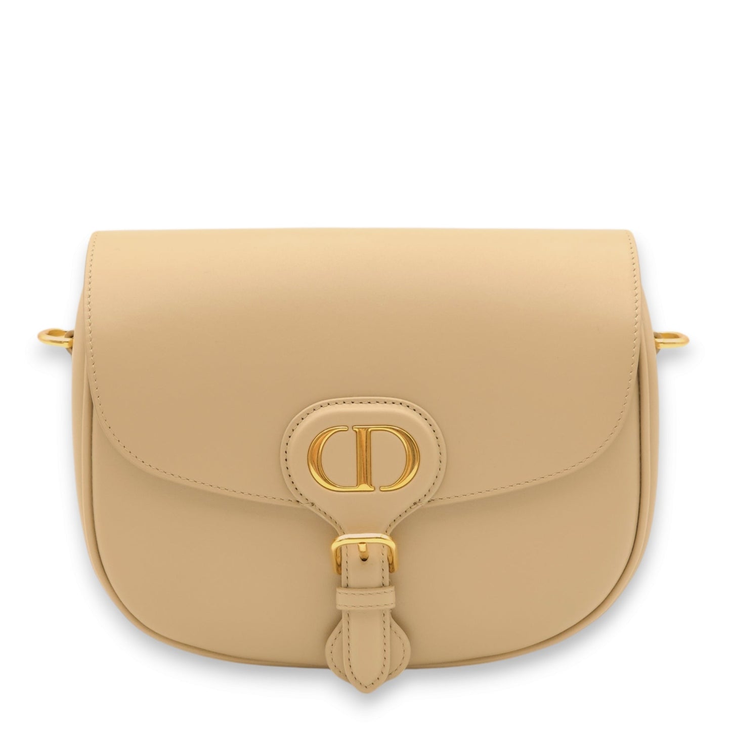 Bobby Medium Beige Crossbody Bag in Calfskin, Gold hardware