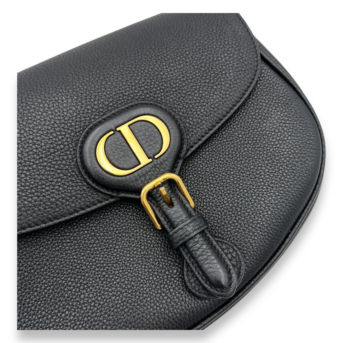 Bobby Shoulder Bag Black in Calfskin, Gold hardware