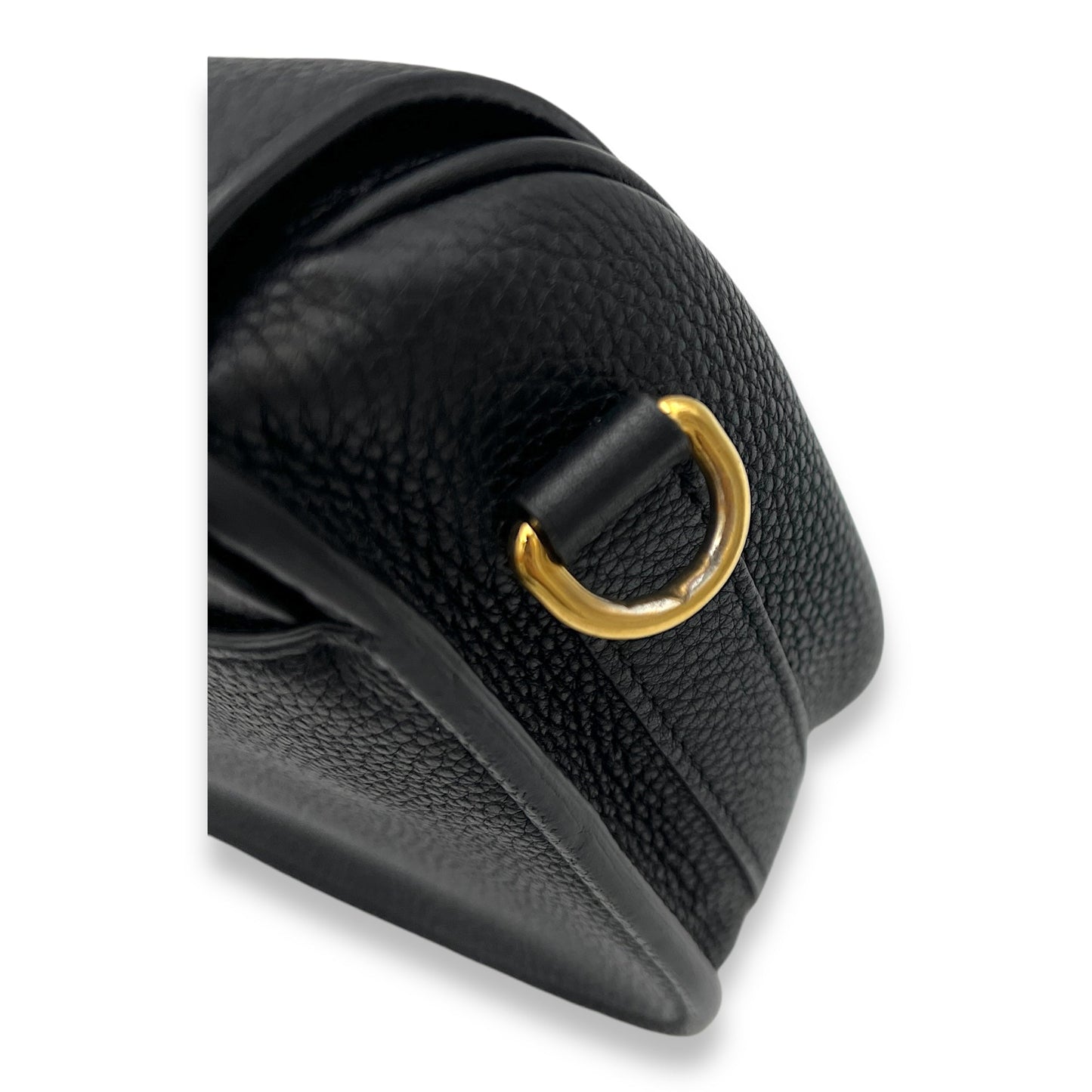 Bobby Shoulder Bag Black in Calfskin, Gold hardware