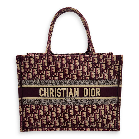 Book Tote Top Handle Bag Medium Red in Jacquard