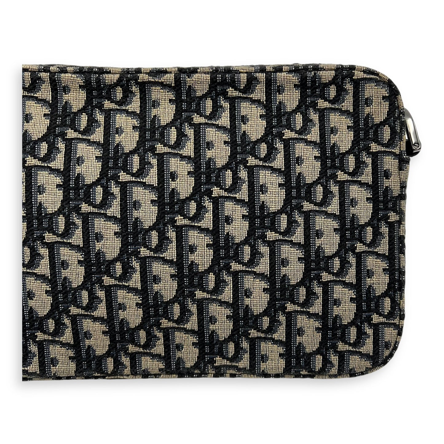 Safari Blue Crossbody Bag in Jacquard, Silver hardware