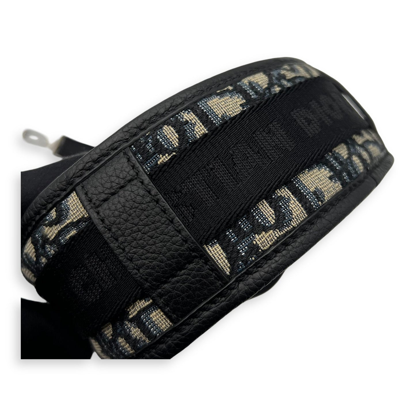 Safari Blue Crossbody Bag in Jacquard, Silver hardware