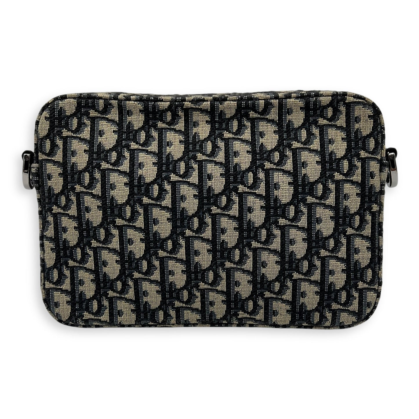 Safari Blue Crossbody Bag in Jacquard, Silver hardware
