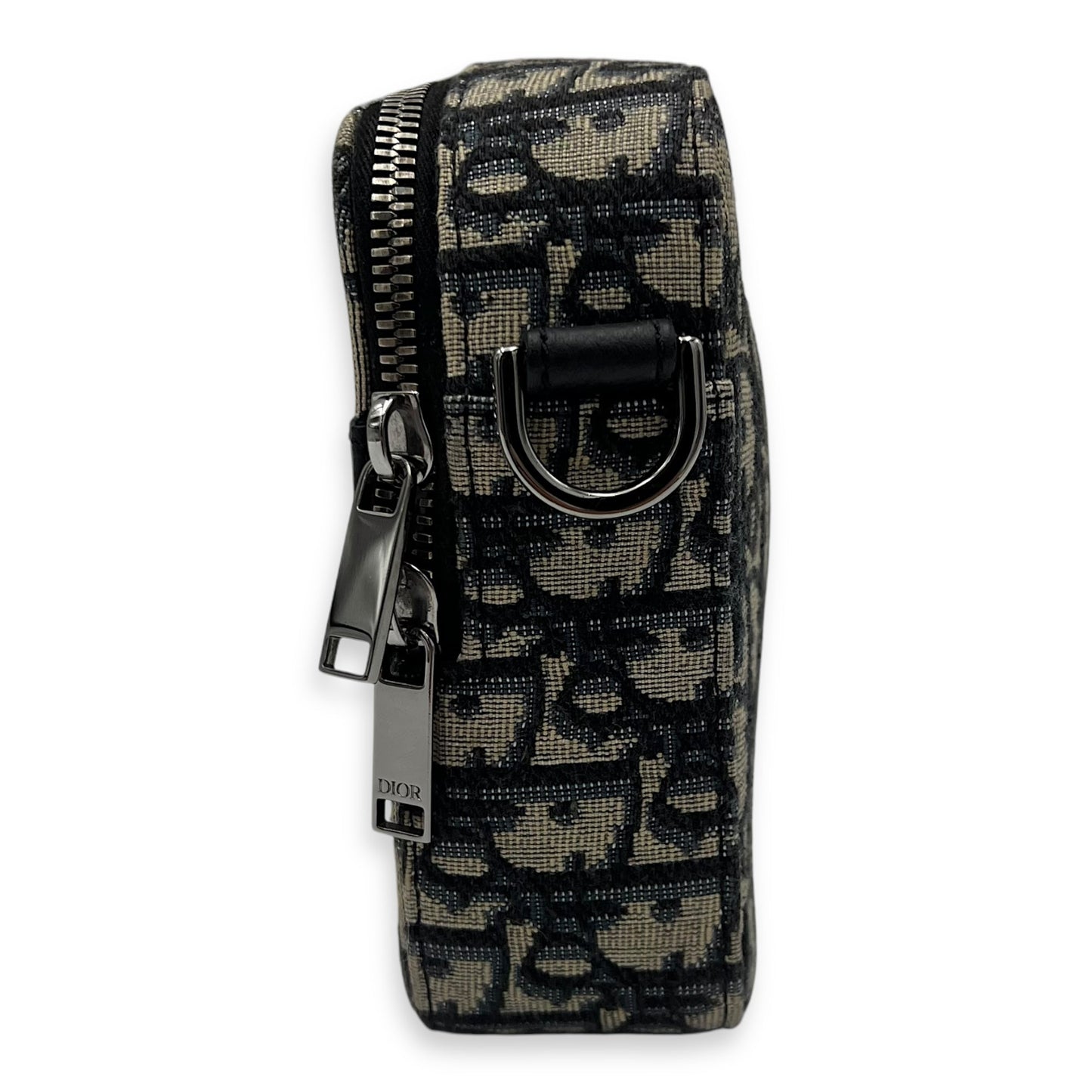 Safari Blue Crossbody Bag in Jacquard, Silver hardware